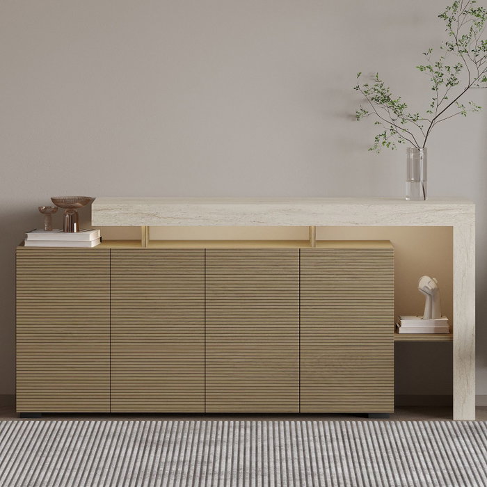 Hanah Home Beliz - Travertino, Warm Oak Hanah Home Beliz - Travertino, Warm Oak